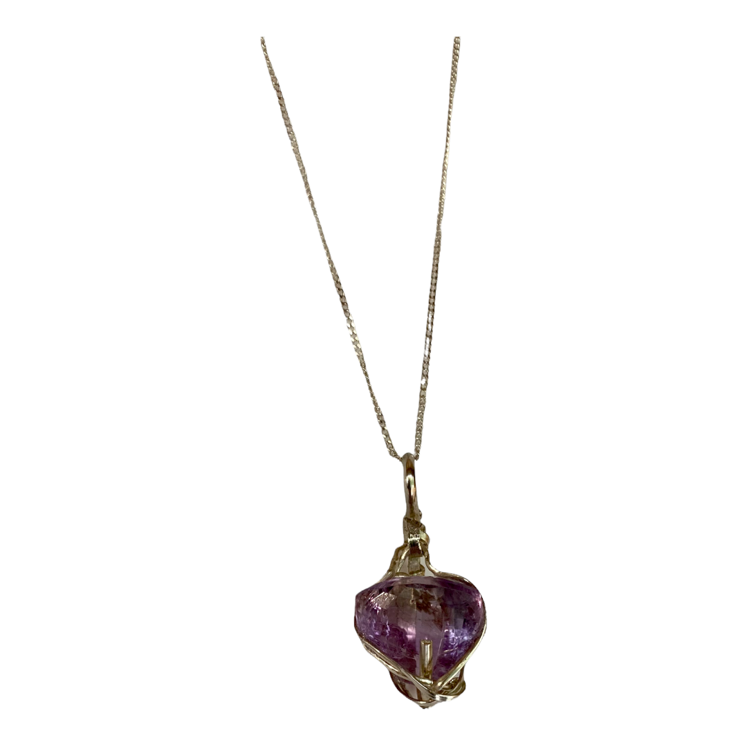 Necklace, Faceted Amethyst
