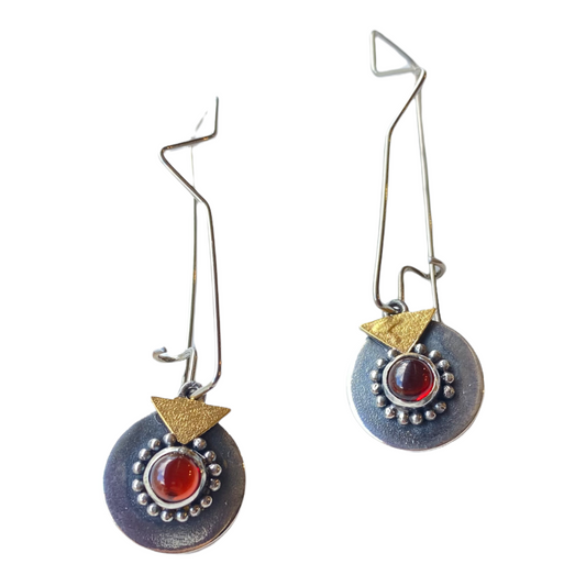 Earrings - Garnet Hooks