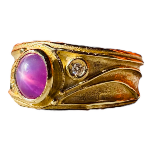 Ring, Pink Star Ruby