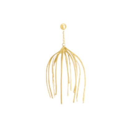 Earring - Anemone Runway, Single Medium, Gold Finish