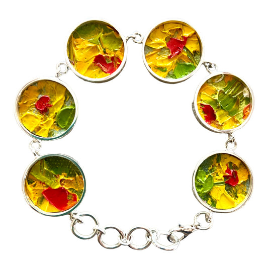 Bracelet - Oil Paintings Yellow and Red