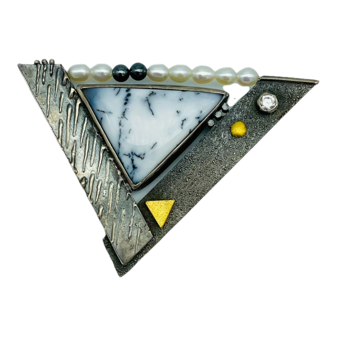 Brooch - Triangular Agate