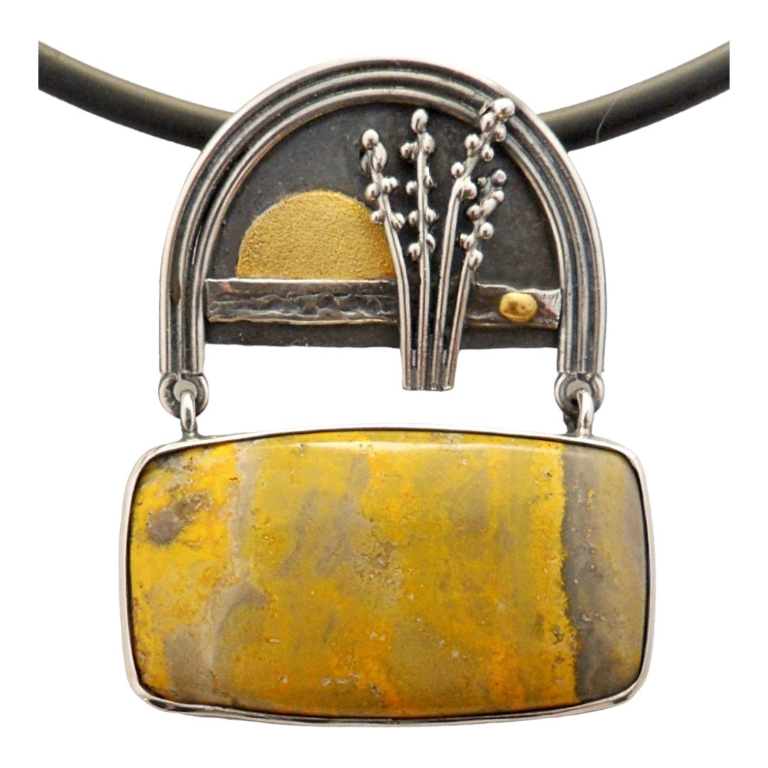 Pendant - Field of Gold, Bumble Bee Jasper