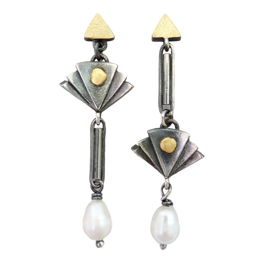 Earrings - Upside Down Triangle Fan