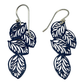 Earrings - Blue Leaves