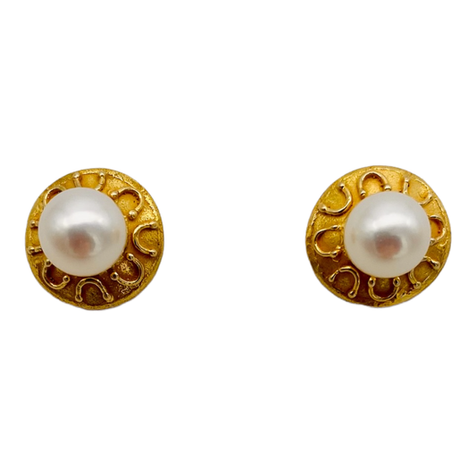 Earrings, Pearl Stud