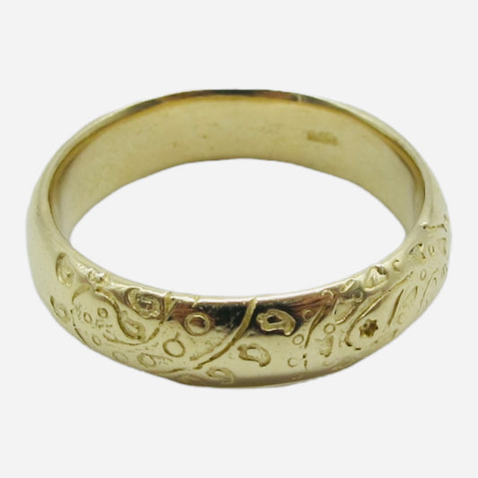 Paisley Design Band Ring, Size N