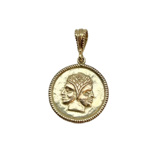 Pendant - Double Sided  Janus Greek God of Doors and Gates