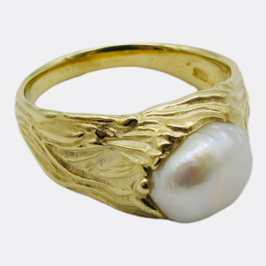 Burmese Baroque Pearl, Seagrass, Size O
