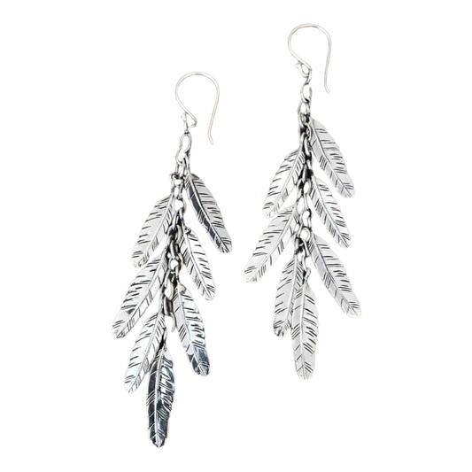 Earrings, Seven Feathers for Seven Days