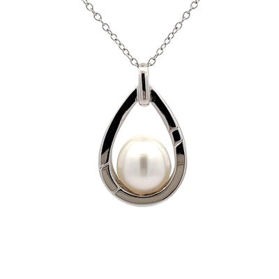 Pendant - 11-12mm Australian South Sea Cultured Pearl with Sterling Silver
