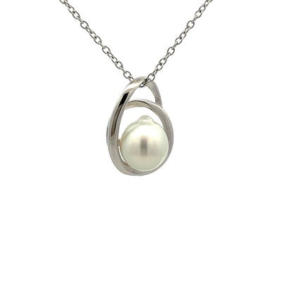 Pendant - 10-11mm Australian South Sea Cultured Pearl with Sterling Silver